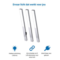 LONGLED Keukenverlichting Onderbouw - Zilver (4 PACK)