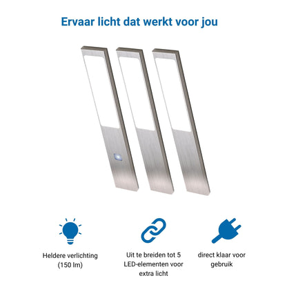 STYLE Keukenverlichting Onderbouw - Zilver (5 PACK) Instelbare lichtkleur