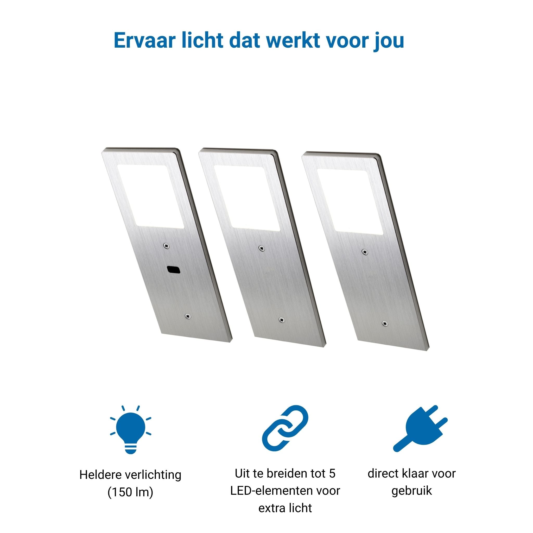 XL3000 Keukenverlichting Onderbouw - Zilver (5 PACK)