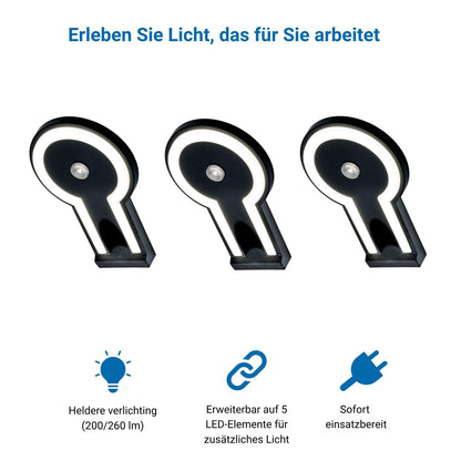 2-TONE Küchenbeleuchtung Unterbau – Schwarz (4er-PACK) Warmweißes + neutralweißes Licht