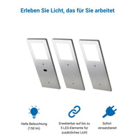 XL4000 Unterbauleuchte Küche – Silber (2er-PACK) Neutralweißes Licht