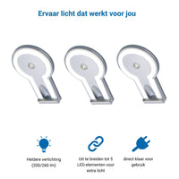 2-TONE Keukenverlichting Onderbouw - Zilver (5 PACK)