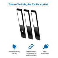 STYLE Küchenbeleuchtung Unterbau – Schwarz (5er-PACK)
