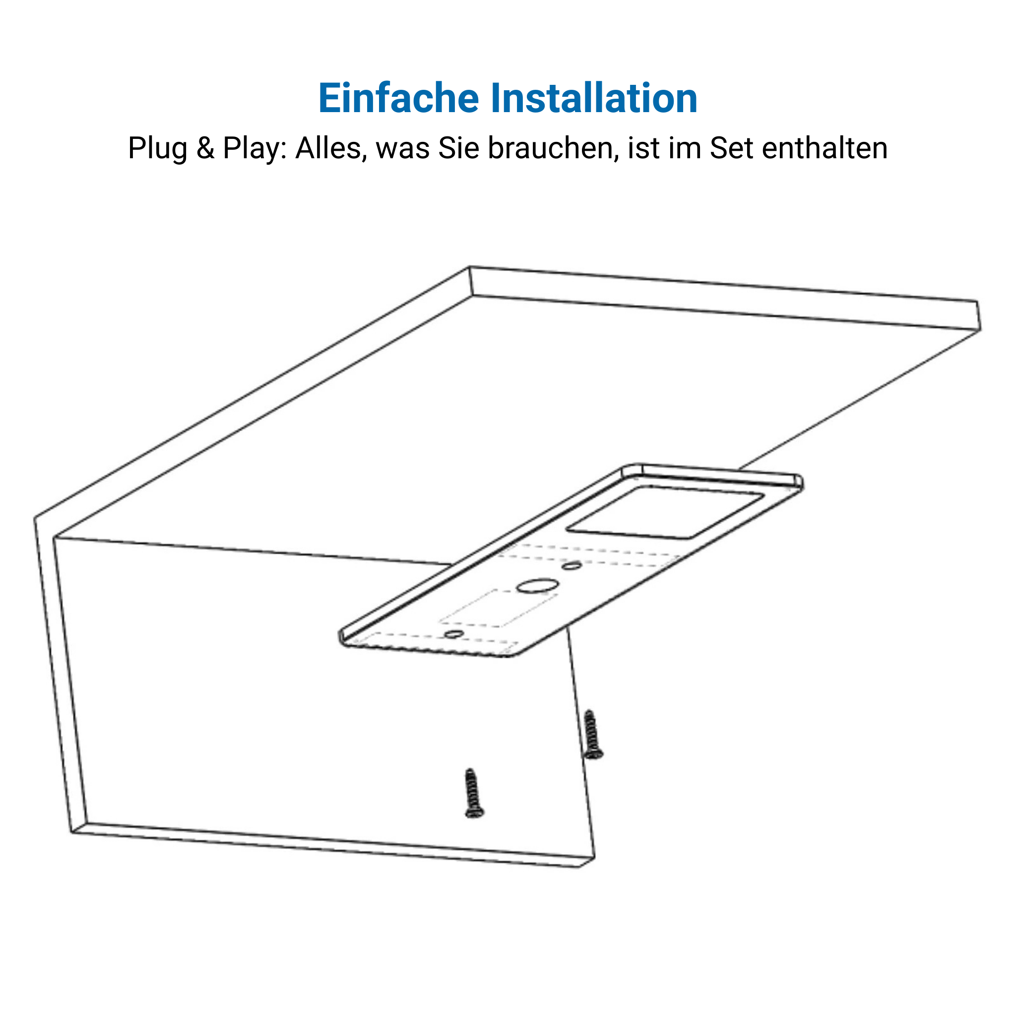 SMART LED Unterbauleuchte Küche – Schwarz (4er Pack)