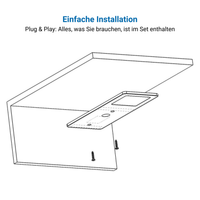 SMART LED Unterbauleuchte Küche – Schwarz (6er Pack)