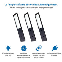 Éclairage LED Cuisine Sous Meuble - Noir (3 PACK)