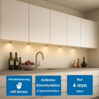 SMART LED Unterbauleuchte Küche – Schwarz (4er Pack)