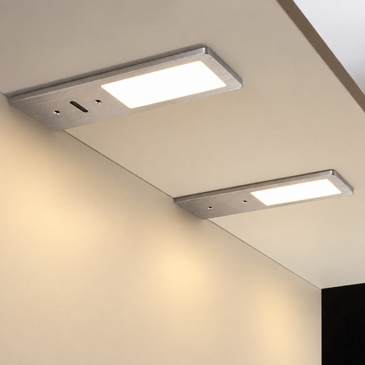 SMART LED Unterbauleuchte Küche – Aluminium (2er Pack) Warmweißes Licht