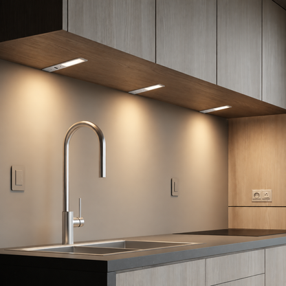 SMART LED Keukenverlichting Onderbouw - Aluminium (3 PACK) Warm wit licht