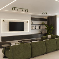 Wandlamp Rondo – Olijfgroen & Staal