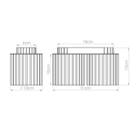 Spots Japandi Double – Wit & Aluminium