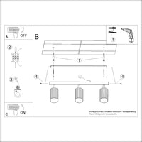 Plafondlamp Japandi 3 – Wit Aluminium