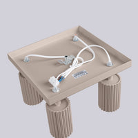 Plafondlamp Japandi 4S – Taupe & Aluminium