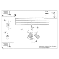 Deckenleuchte Japandi 3P – Gold Aluminium