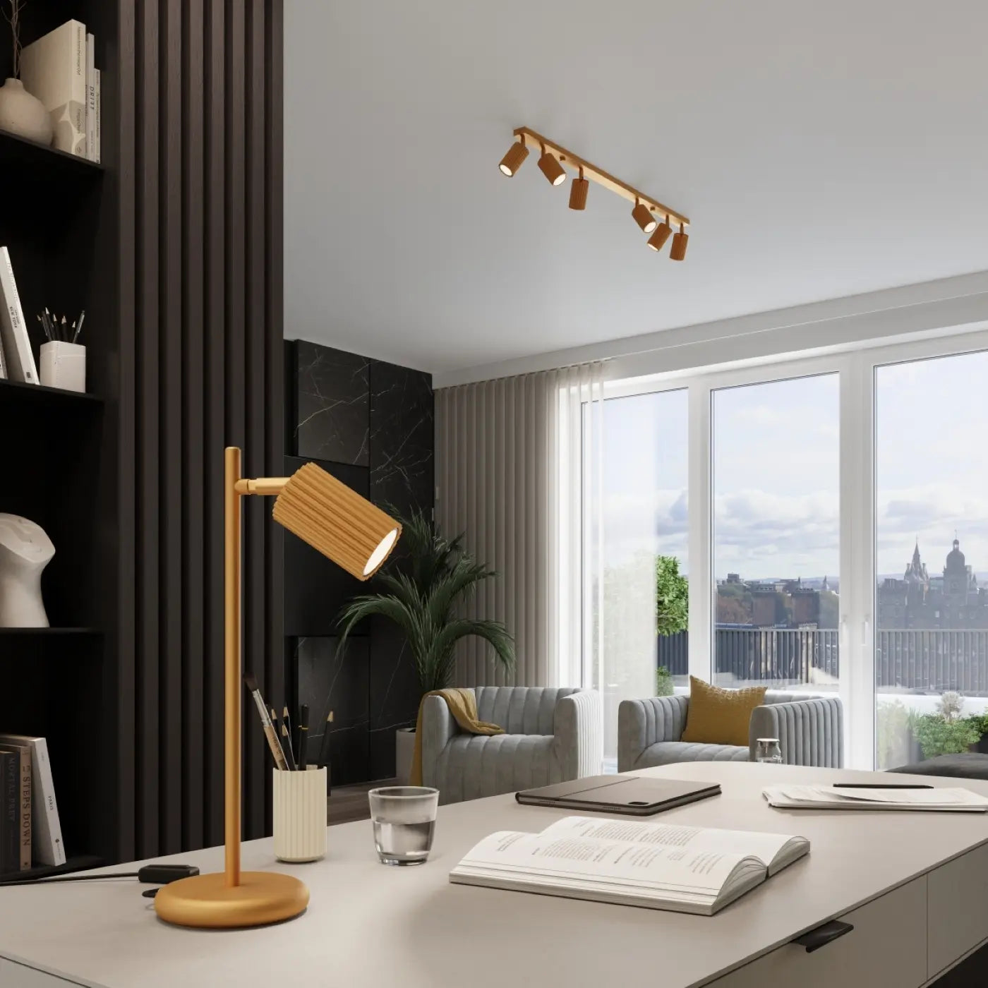 Pendelleuchte Japandi 1 – Gold Aluminium