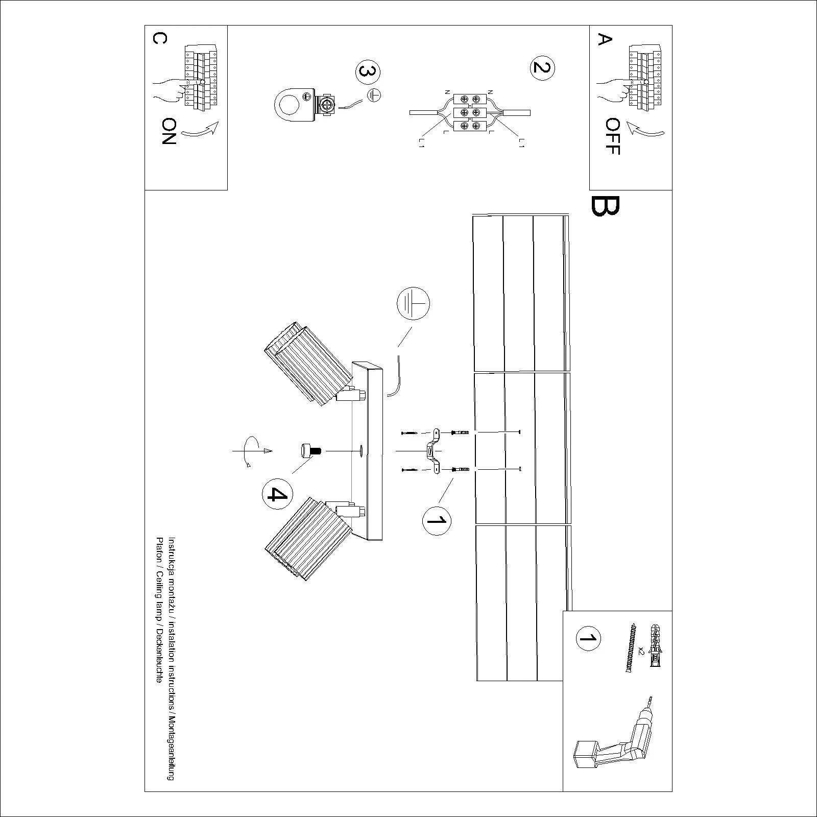 Plafondlamp Japandi 4S – Taupe & Aluminium