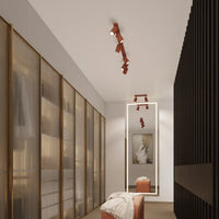 Plafondlamp Japandi 40 – Oker Rood & Aluminium