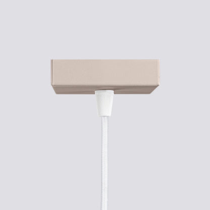 Pendelleuchte Japandi 1 – Taupe & Aluminium