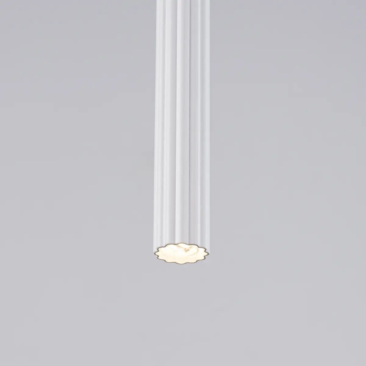 Pendelleuchte Candle 1 – Weiß & Stahl