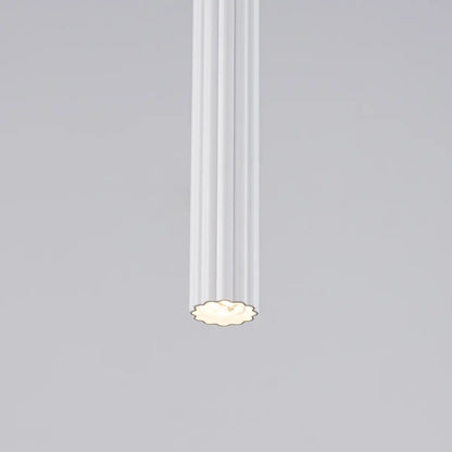 Pendelleuchte Candle 1 – Weiß & Stahl