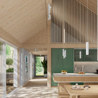 Hanglamp Japandi 3p – Wit & Aluminium