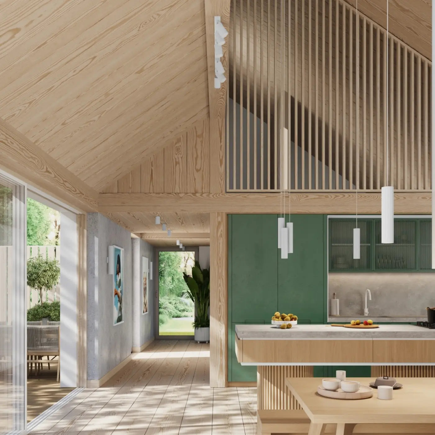 Hanglamp Japandi 3P – Wit Aluminium