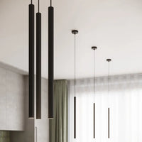 Pendelleuchte Candle 1 – Schwarz & Stahl