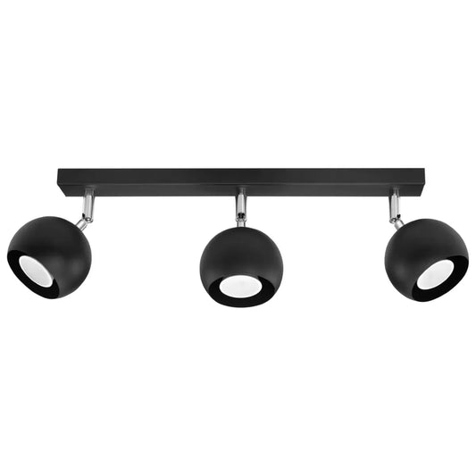 Plafondlamp Retro 3 – Zwart & Staal