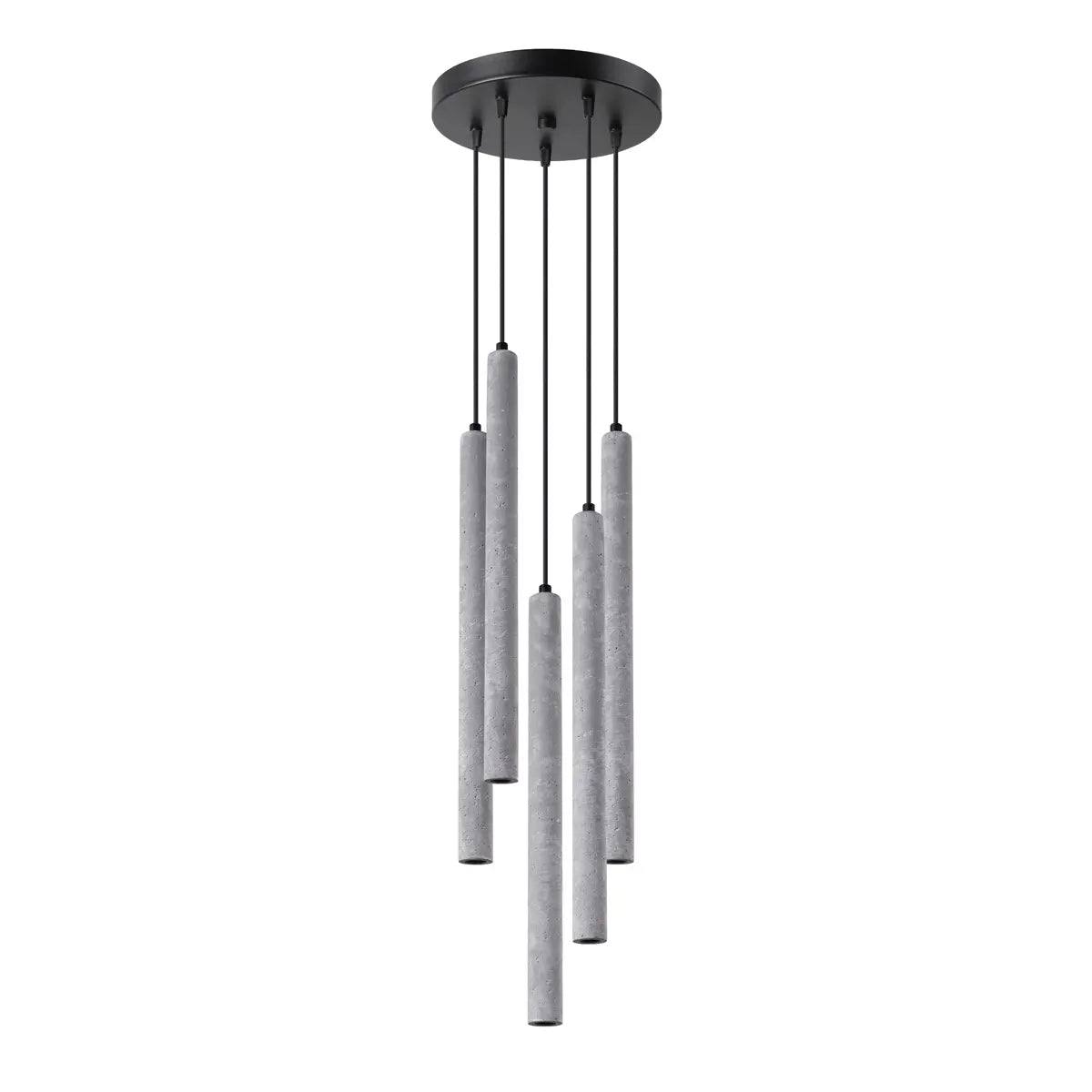 Hanglamp Slim Tube 5P – Grijs & Beton
