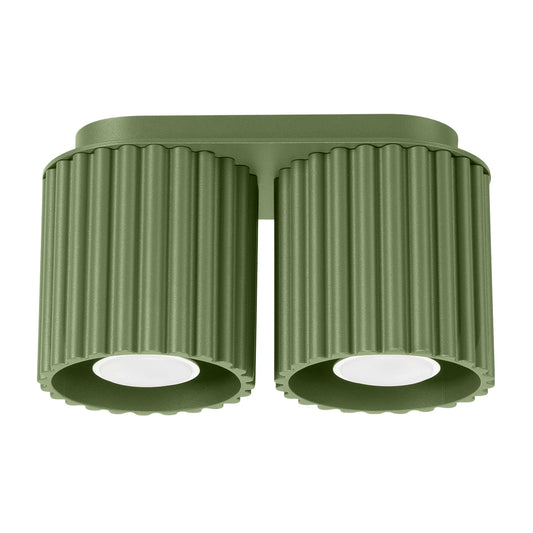 Spots Japandi Double – Olijfgroen & Aluminium