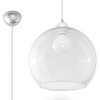 Hanglamp Globe – Transparant Glas & Staal