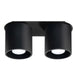 Plafondlamp Rondo Double – Zwart & Aluminium