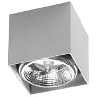 Plafondlamp Square Flash – Grijs & Aluminium