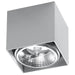 Plafondlamp Square Flash – Grijs & Aluminium