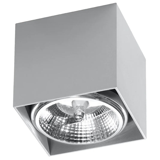 Plafondlamp Square Flash – Grijs & Aluminium