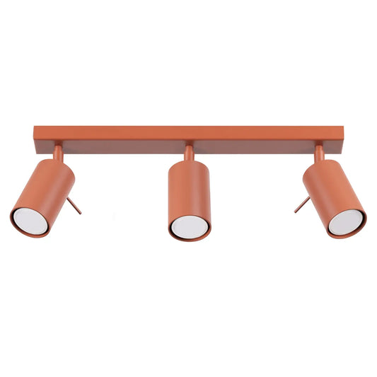 Deckenleuchte Rondo 3 – Oxidrot & Stahl