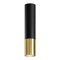 Deckenleuchte Tube – Schwarz & Gold & Stahl