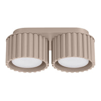 Spots Japandi Double-XS – Taupe & Aluminium