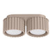 Spots Japandi Double-XS – Taupe & Aluminium
