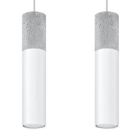 Hanglamp Tube Beton – Wit & Grijs Beton