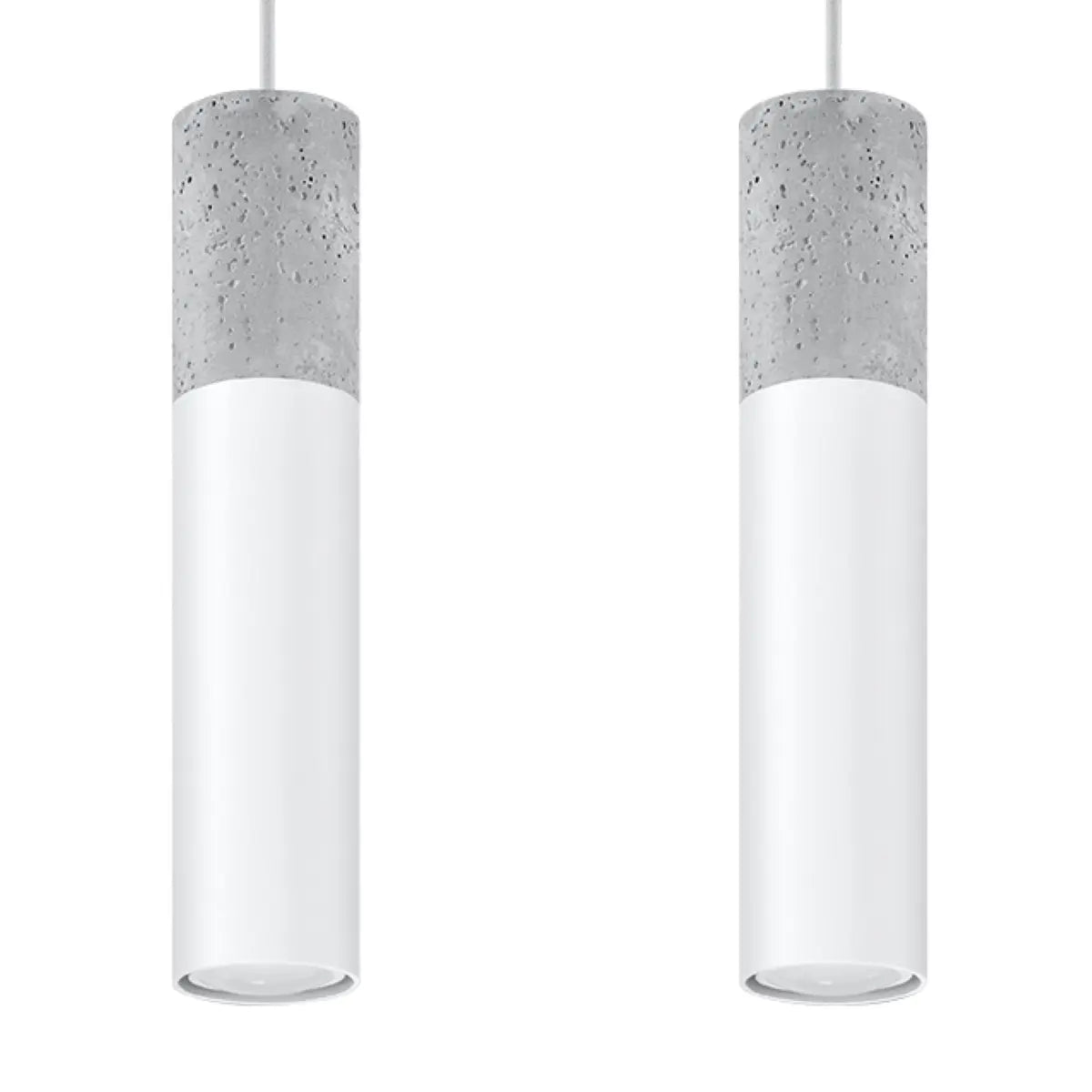 Hanglamp Tube Beton – Wit & Grijs Beton