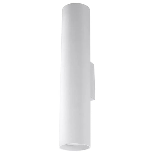 Wandleuchte Tube White 30 – Weiß & Stahl