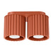 Deckenstrahler Japandi Double – Oxid Rot & Aluminium
