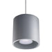 Pendelleuchte Rondo 1 – Grau & Aluminium