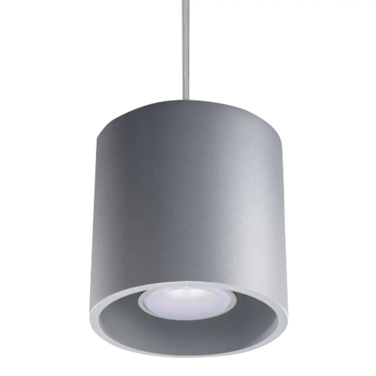 Pendelleuchte Rondo 1 – Grau & Aluminium