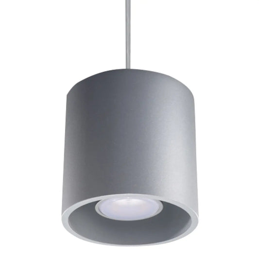 Pendelleuchte Rondo 1 – Grau & Aluminium