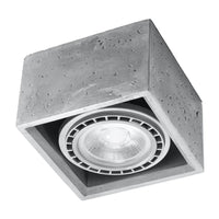 Plafondlamp Square 3 – Grijs & Beton