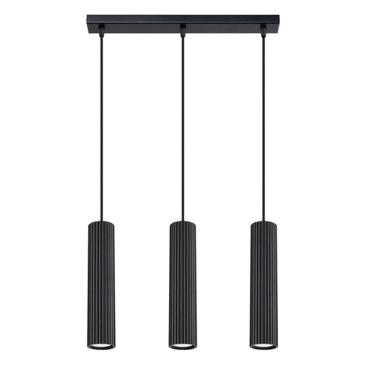 Hanglamp Japandi 3 – Zwart & Aluminium