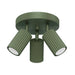 Plafondlamp Japandi 3P – Olijfgroen & Aluminium