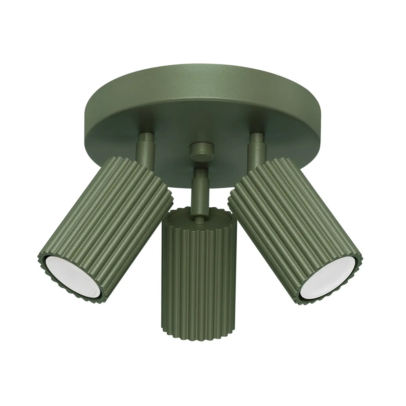 Plafondlamp Japandi 3P – Olijfgroen & Aluminium